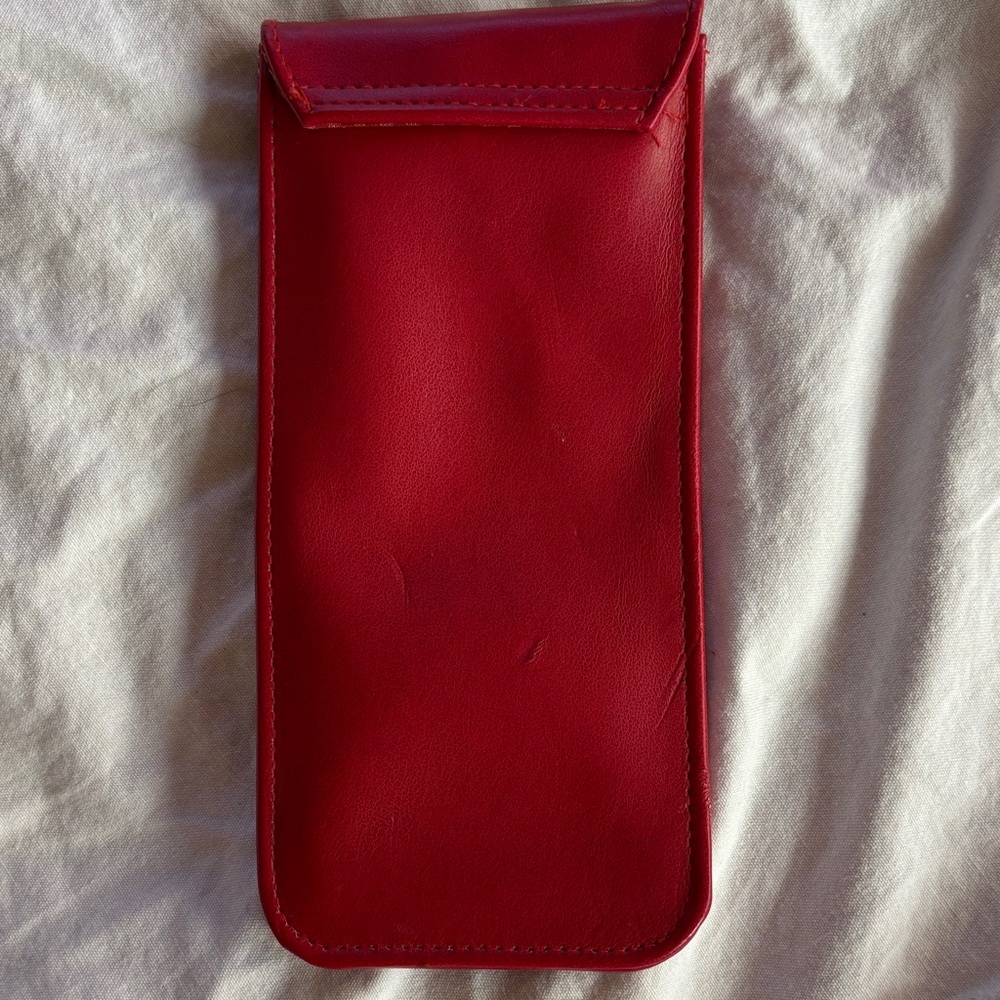 Talbots Red Eyeglass Case - Picture 3 of 4